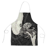 Black Polynesia Tribal Octopus Tattoo Apron Pikake Lei Polynesian Pattern LT14 Black - Polynesian Pride