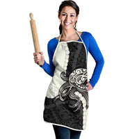 Black Polynesia Tribal Octopus Tattoo Apron Pikake Lei Polynesian Pattern LT14 - Polynesian Pride
