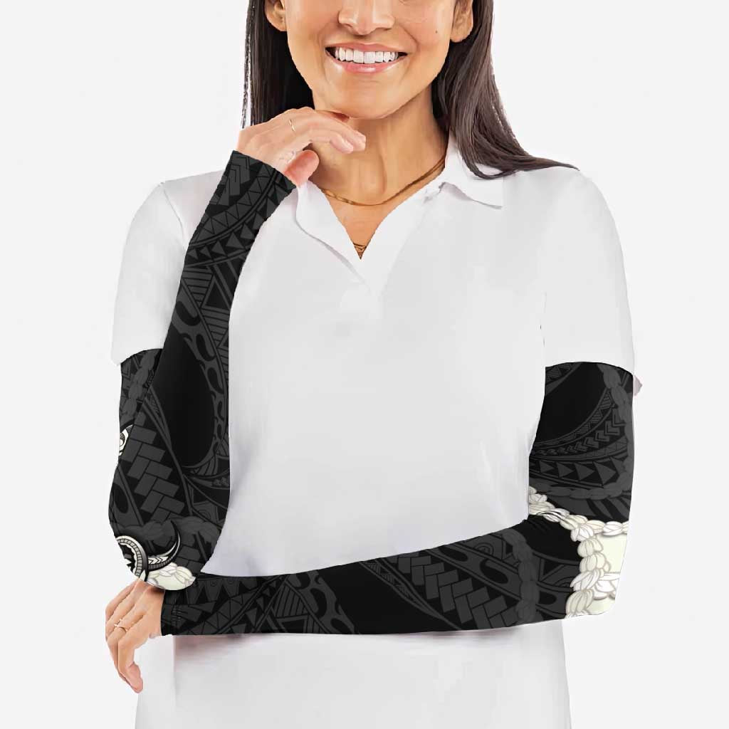 Black Polynesia Tribal Octopus Tattoo Arm Sleeves Pikake Lei Polynesian Pattern