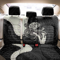 Black Polynesia Tribal Octopus Tattoo Back Car Seat Cover Pikake Lei Polynesian Pattern