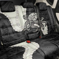 Black Polynesia Tribal Octopus Tattoo Back Car Seat Cover Pikake Lei Polynesian Pattern