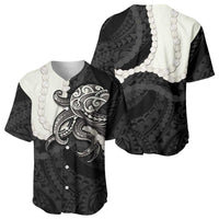 Black Polynesia Tribal Octopus Tattoo Baseball Jersey Pikake Lei Polynesian Pattern LT14 - Polynesian Pride