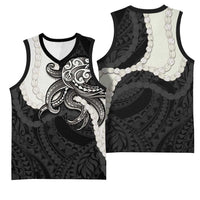 Black Polynesia Tribal Octopus Tattoo Basketball Jersey Pikake Lei Polynesian Pattern LT14 - Polynesian Pride