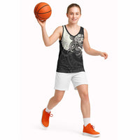 Black Polynesia Tribal Octopus Tattoo Basketball Jersey Pikake Lei Polynesian Pattern LT14 - Polynesian Pride