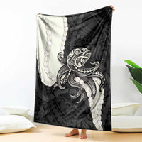 Black Polynesia Tribal Octopus Tattoo Blanket Pikake Lei Polynesian Pattern LT14 - Polynesian Pride