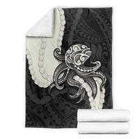 Black Polynesia Tribal Octopus Tattoo Blanket Pikake Lei Polynesian Pattern LT14 - Polynesian Pride