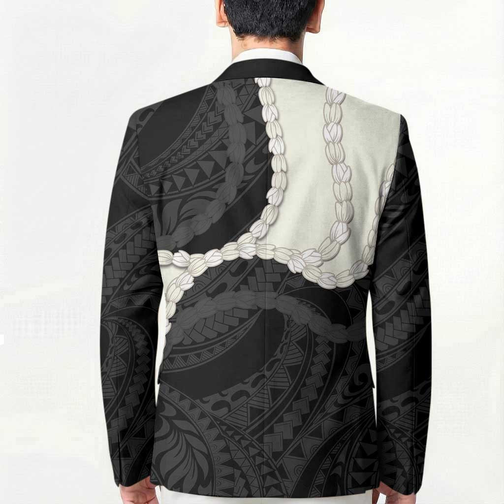 Black Polynesia Tribal Octopus Tattoo Blazer Pikake Lei Polynesian Pattern LT14 - Polynesian Pride