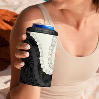 Black Polynesia Tribal Octopus Tattoo 4 in 1 Can Cooler Tumbler Pikake Lei Polynesian Pattern LT14 - Polynesian Pride