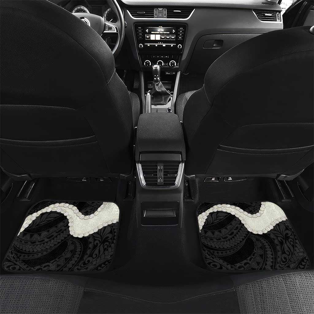 Black Polynesia Tribal Octopus Tattoo Car Mats Pikake Lei Polynesian Pattern LT14 Set 2pcs - Back Black - Polynesian Pride