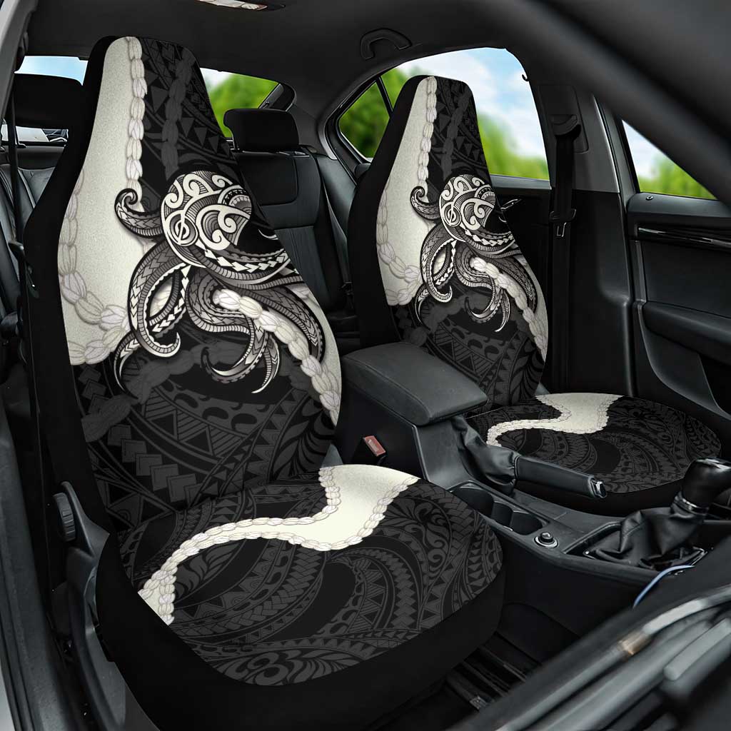 Black Polynesia Tribal Octopus Tattoo Car Seat Cover Pikake Lei Polynesian Pattern LT14 One Size Black - Polynesian Pride