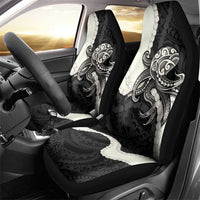 Black Polynesia Tribal Octopus Tattoo Car Seat Cover Pikake Lei Polynesian Pattern LT14 - Polynesian Pride