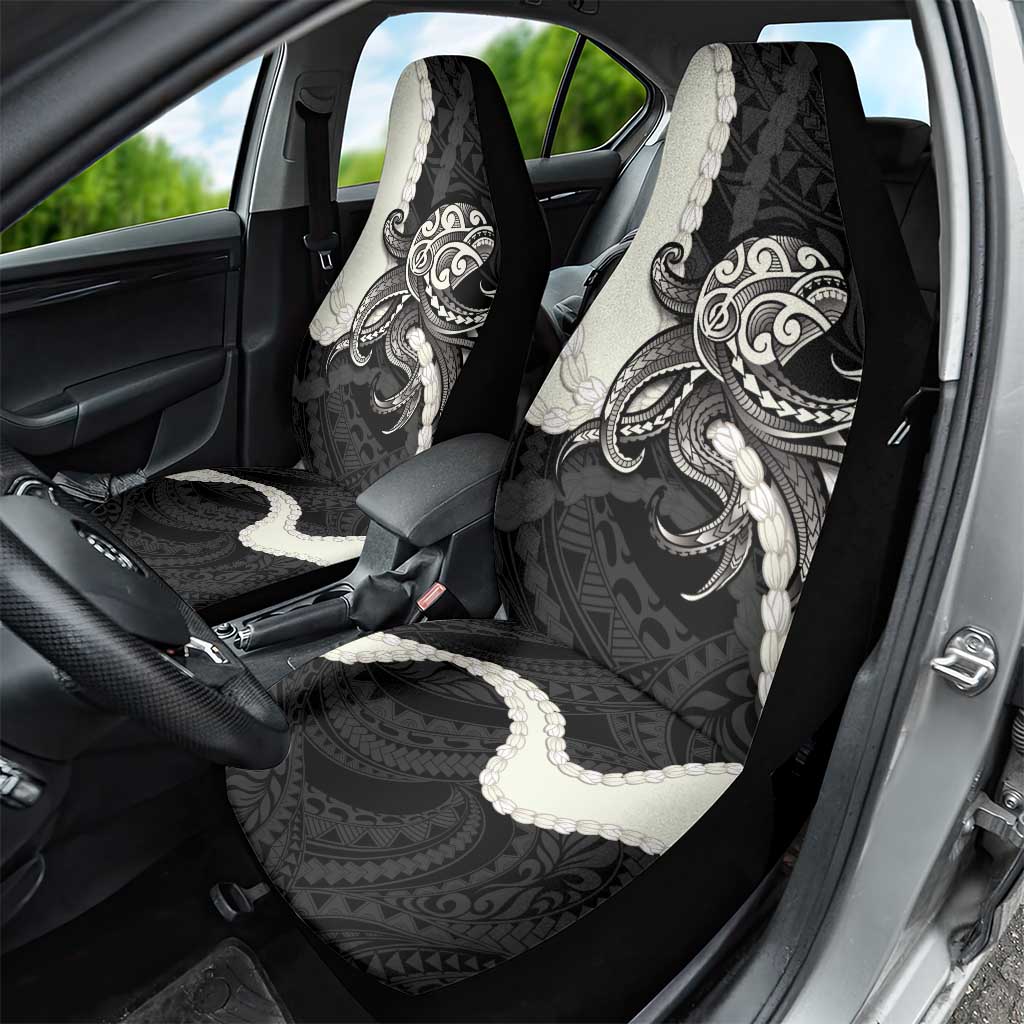 Black Polynesia Tribal Octopus Tattoo Car Seat Cover Pikake Lei Polynesian Pattern LT14 - Polynesian Pride
