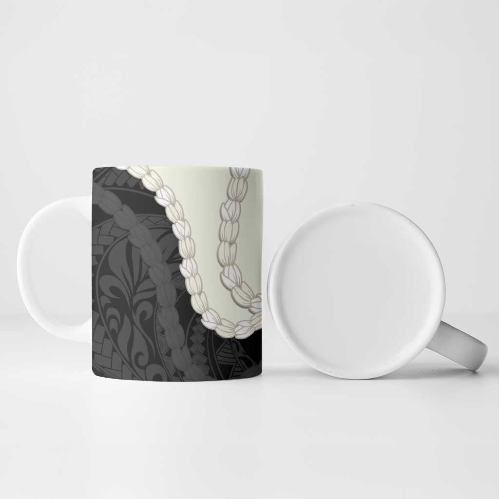 Black Polynesia Tribal Octopus Tattoo Ceramic Mug Pikake Lei Polynesian Pattern LT14 - Polynesian Pride