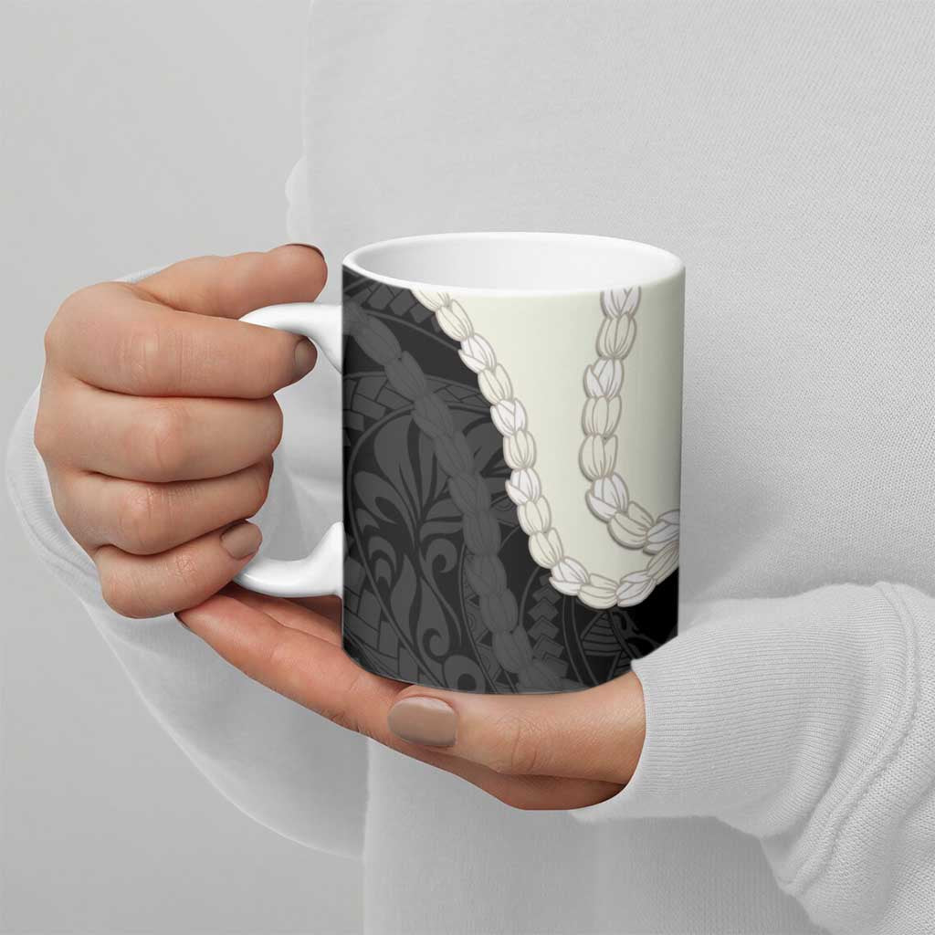 Black Polynesia Tribal Octopus Tattoo Ceramic Mug Pikake Lei Polynesian Pattern LT14 - Polynesian Pride