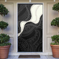 Black Polynesia Tribal Octopus Tattoo Door Cover Pikake Lei Polynesian Pattern LT14 Black - Polynesian Pride