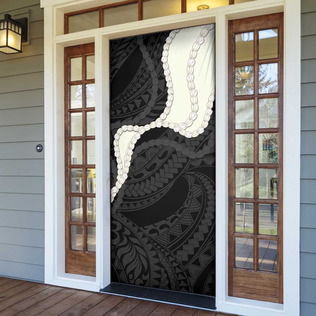 Black Polynesia Tribal Octopus Tattoo Door Cover Pikake Lei Polynesian Pattern LT14 - Polynesian Pride