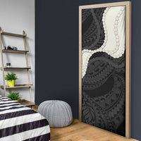 Black Polynesia Tribal Octopus Tattoo Door Cover Pikake Lei Polynesian Pattern LT14 - Polynesian Pride