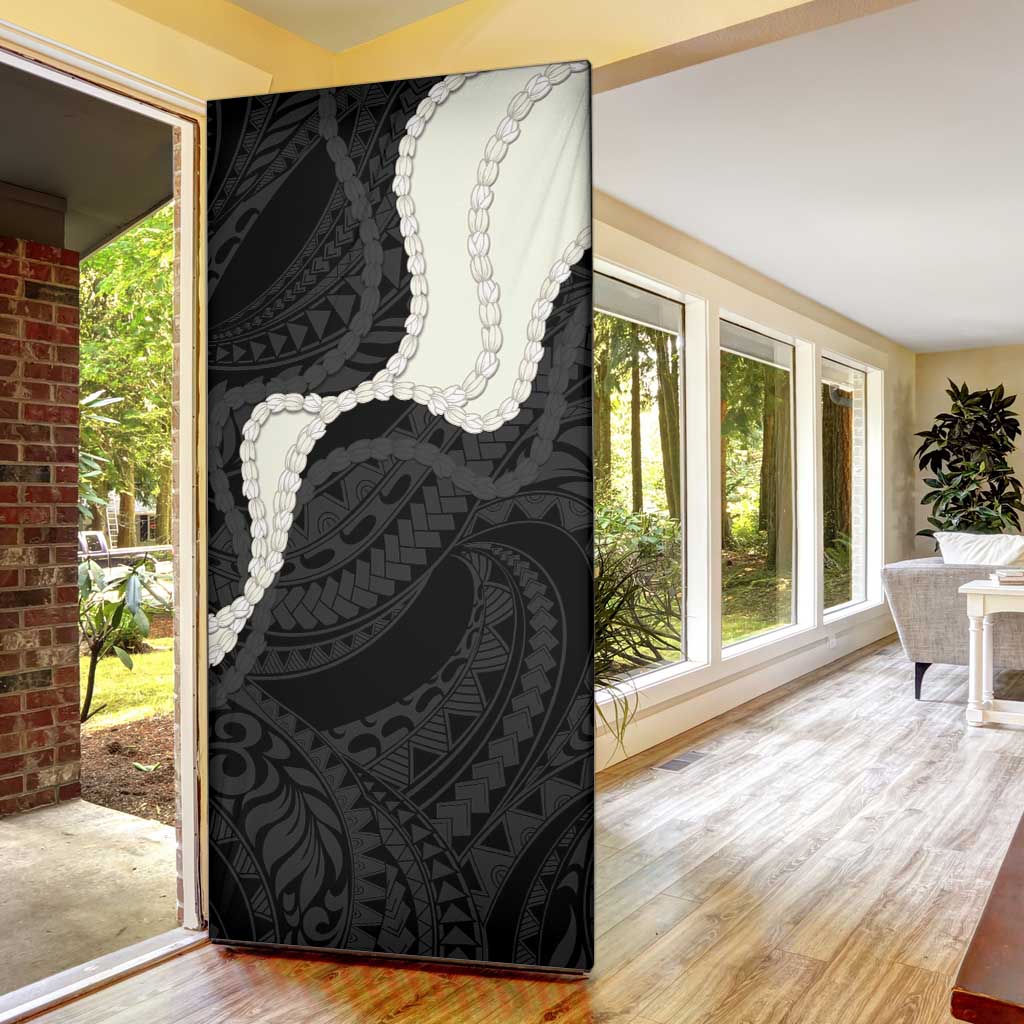 Black Polynesia Tribal Octopus Tattoo Door Cover Pikake Lei Polynesian Pattern LT14 - Polynesian Pride