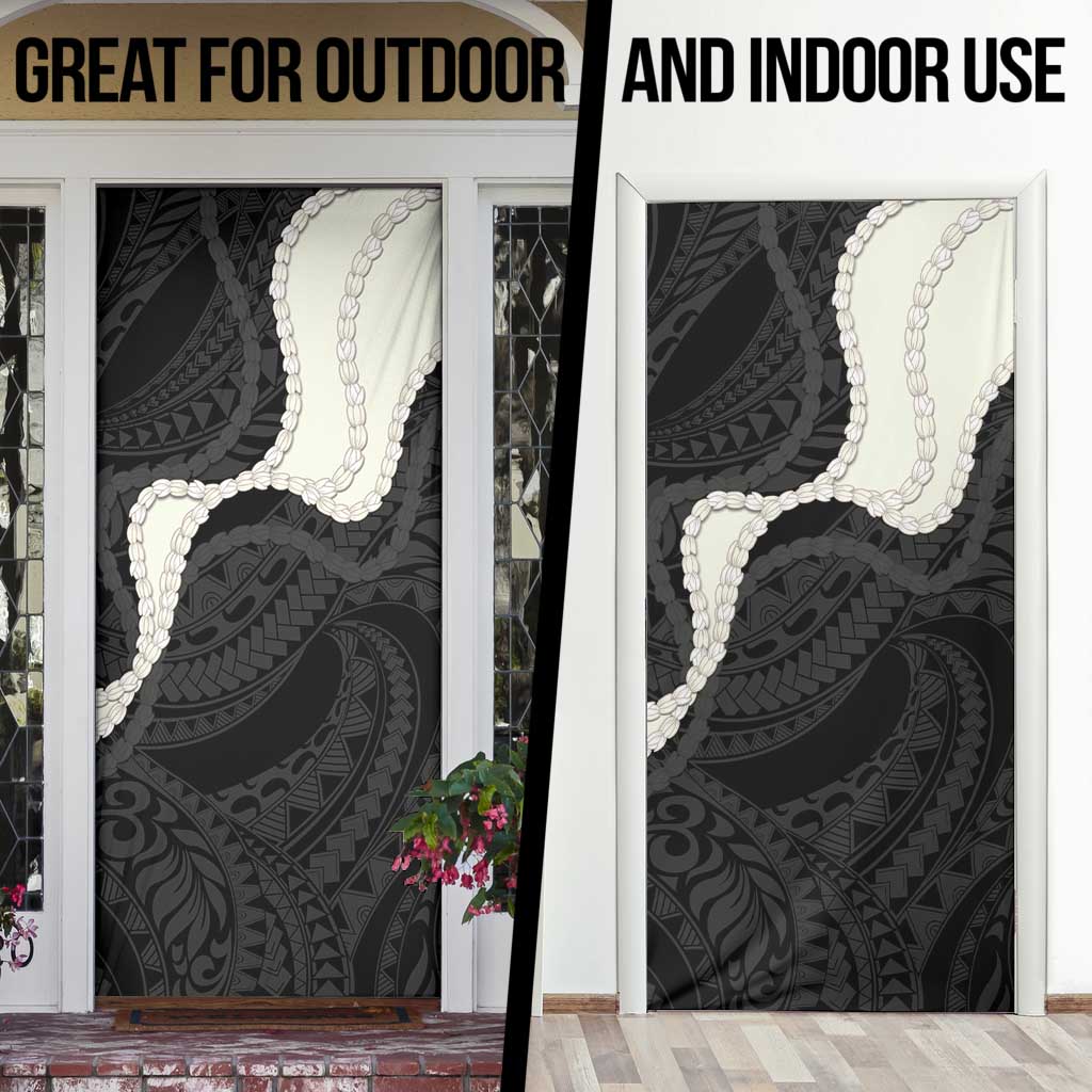 Black Polynesia Tribal Octopus Tattoo Door Cover Pikake Lei Polynesian Pattern LT14 - Polynesian Pride