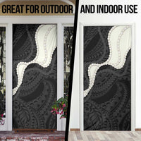 Black Polynesia Tribal Octopus Tattoo Door Cover Pikake Lei Polynesian Pattern LT14 - Polynesian Pride