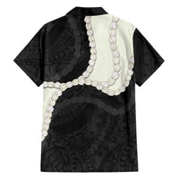 Black Polynesia Tribal Octopus Tattoo Family Matching Puletasi and Hawaiian Shirt Pikake Lei Polynesian Pattern LT14 - Polynesian Pride