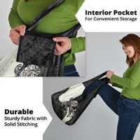 Black Polynesia Tribal Octopus Tattoo Grocery Bag Pikake Lei Polynesian Pattern LT14 - Polynesian Pride