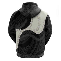 Black Polynesia Tribal Octopus Tattoo Hoodie Pikake Lei Polynesian Pattern LT14 - Polynesian Pride