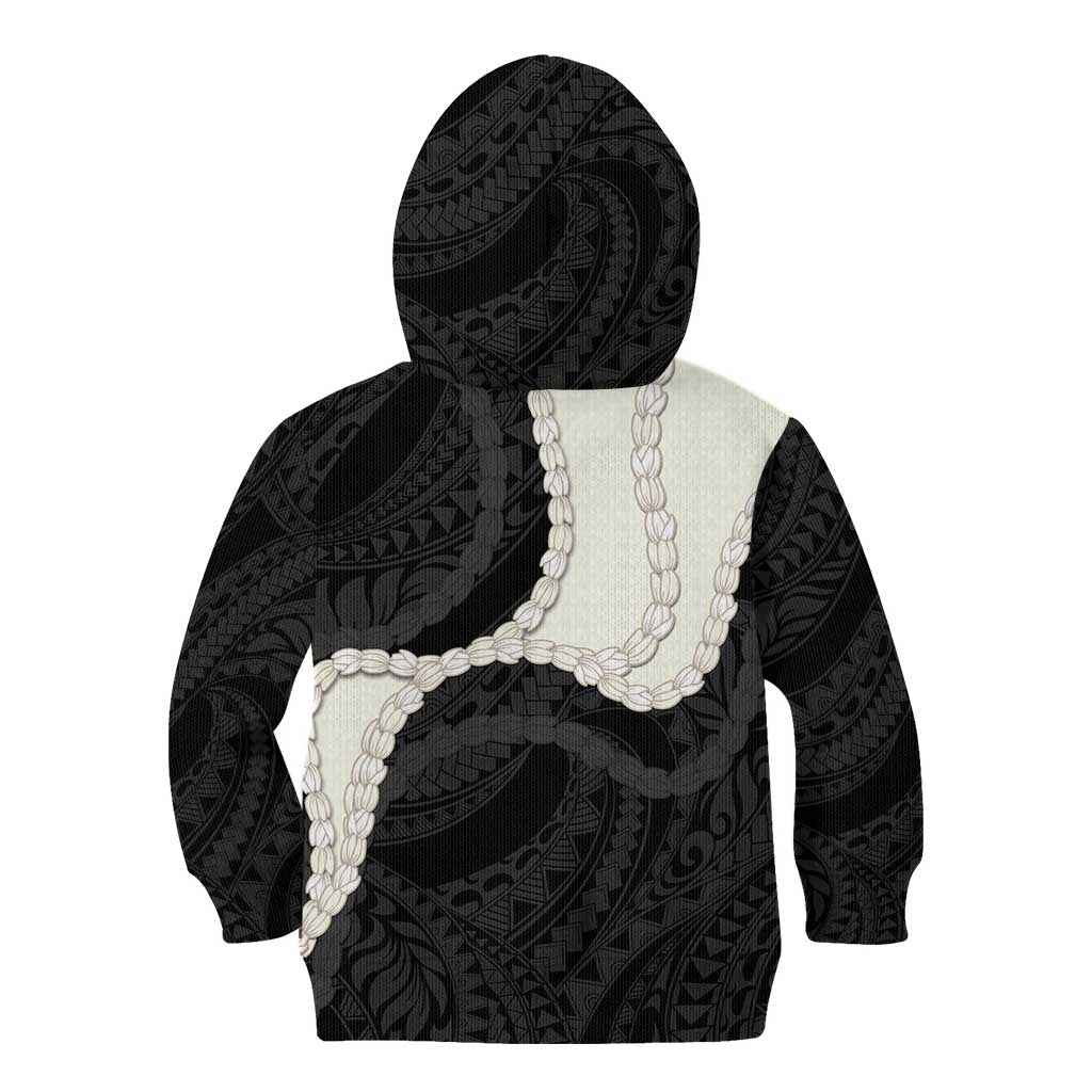 Black Polynesia Tribal Octopus Tattoo Kid Hoodie Pikake Lei Polynesian Pattern LT14 - Polynesian Pride