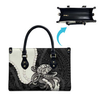Black Polynesia Tribal Octopus Tattoo Leather Bag Pikake Lei Polynesian Pattern LT14 - Polynesian Pride