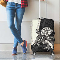 Black Polynesia Tribal Octopus Tattoo Luggage Cover Pikake Lei Polynesian Pattern LT14 - Polynesian Pride