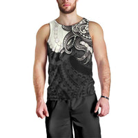 Black Polynesia Tribal Octopus Tattoo Men Tank Top Pikake Lei Polynesian Pattern LT14 - Polynesian Pride