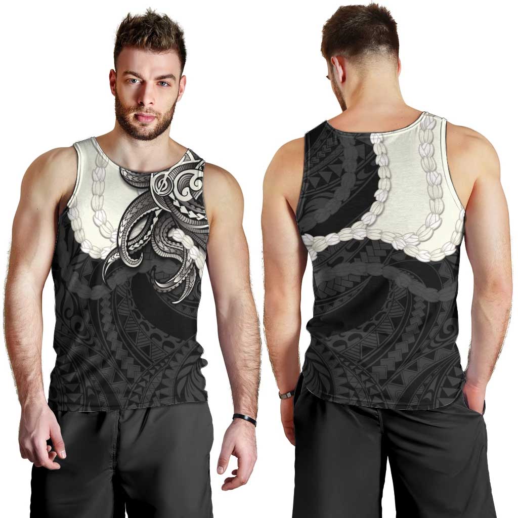 Black Polynesia Tribal Octopus Tattoo Men Tank Top Pikake Lei Polynesian Pattern LT14 - Polynesian Pride
