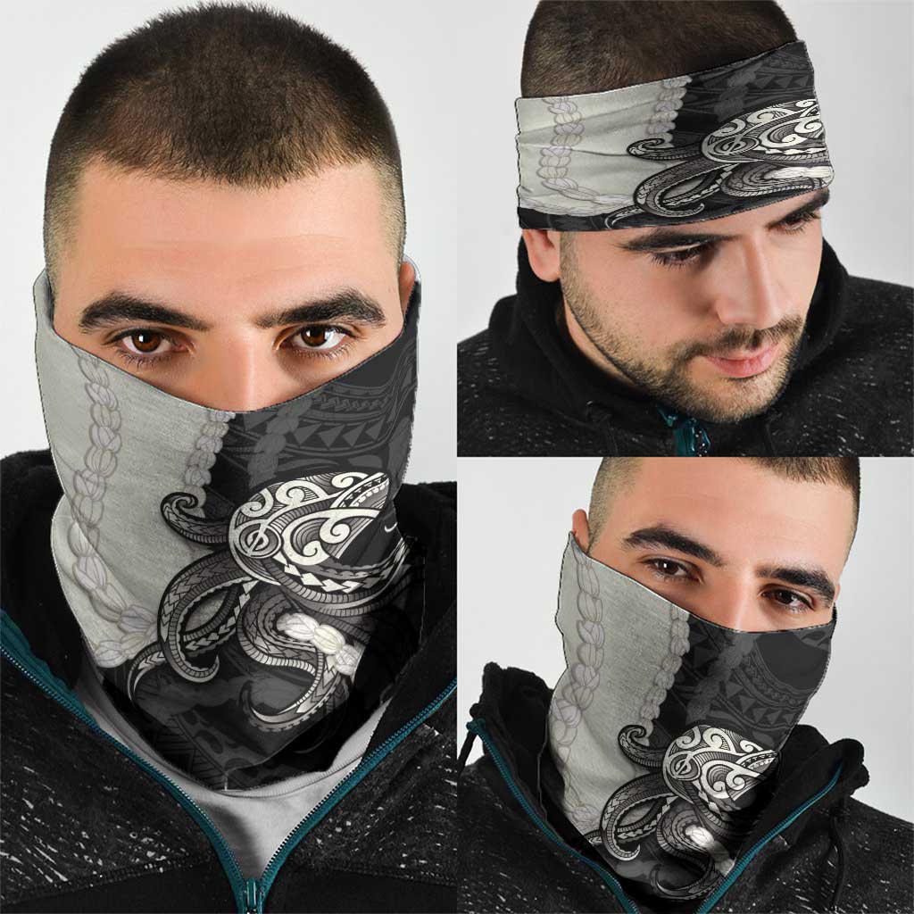 Black Polynesia Tribal Octopus Tattoo Neck Gaiter Pikake Lei Polynesian Pattern LT14 - Polynesian Pride