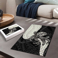 Black Polynesia Tribal Octopus Tattoo Puzzle Pikake Lei Polynesian Pattern LT14 - Polynesian Pride