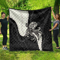 Black Polynesia Tribal Octopus Tattoo Quilt Pikake Lei Polynesian Pattern LT14 - Polynesian Pride