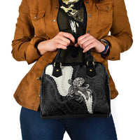 Black Polynesia Tribal Octopus Tattoo Shoulder Handbag Pikake Lei Polynesian Pattern LT14 - Polynesian Pride