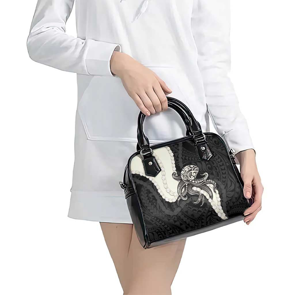Black Polynesia Tribal Octopus Tattoo Shoulder Handbag Pikake Lei Polynesian Pattern LT14 - Polynesian Pride