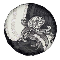 Black Polynesia Tribal Octopus Tattoo Spare Tire Cover Pikake Lei Polynesian Pattern LT14 - Polynesian Pride
