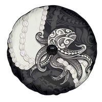 Black Polynesia Tribal Octopus Tattoo Spare Tire Cover Pikake Lei Polynesian Pattern LT14 - Polynesian Pride