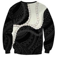 Black Polynesia Tribal Octopus Tattoo Sweatshirt Pikake Lei Polynesian Pattern LT14 - Polynesian Pride