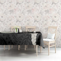 Black Polynesia Tribal Octopus Tattoo Tablecloth Pikake Lei Polynesian Pattern LT14 - Polynesian Pride