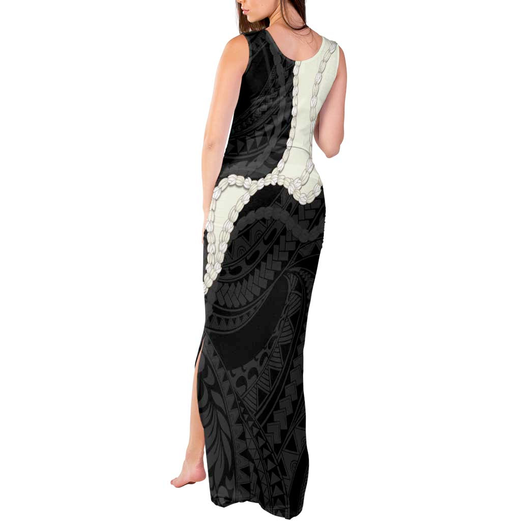 Black Polynesia Tribal Octopus Tattoo Tank Maxi Dress Pikake Lei Polynesian Pattern LT14 - Polynesian Pride