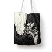 Black Polynesia Tribal Octopus Tattoo Tote Bag Pikake Lei Polynesian Pattern