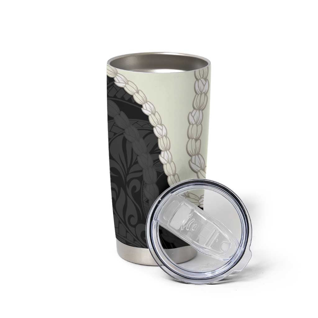Black Polynesia Tribal Octopus Tattoo Tumbler Cup Pikake Lei Polynesian Pattern LT14 - Polynesian Pride