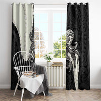 Black Polynesia Tribal Octopus Tattoo Window Curtain Pikake Lei Polynesian Pattern LT14 - Polynesian Pride