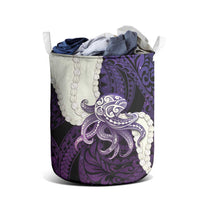 Purple Galaxy Polynesia Tribal Octopus Tattoo Laundry Basket Pikake Lei Polynesian Pattern LT14 - Polynesian Pride