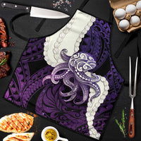 Purple Galaxy Polynesia Tribal Octopus Tattoo Apron Pikake Lei Polynesian Pattern