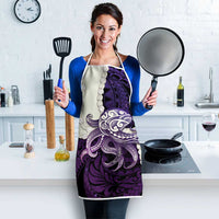 Purple Galaxy Polynesia Tribal Octopus Tattoo Apron Pikake Lei Polynesian Pattern