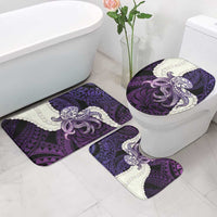 Purple Galaxy Polynesia Tribal Octopus Tattoo Bathroom Set Pikake Lei Polynesian Pattern LT14 - Polynesian Pride