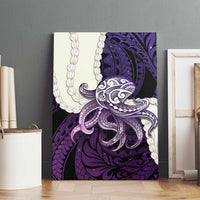 Purple Galaxy Polynesia Tribal Octopus Tattoo Canvas Wall Art Pikake Lei Polynesian Pattern
